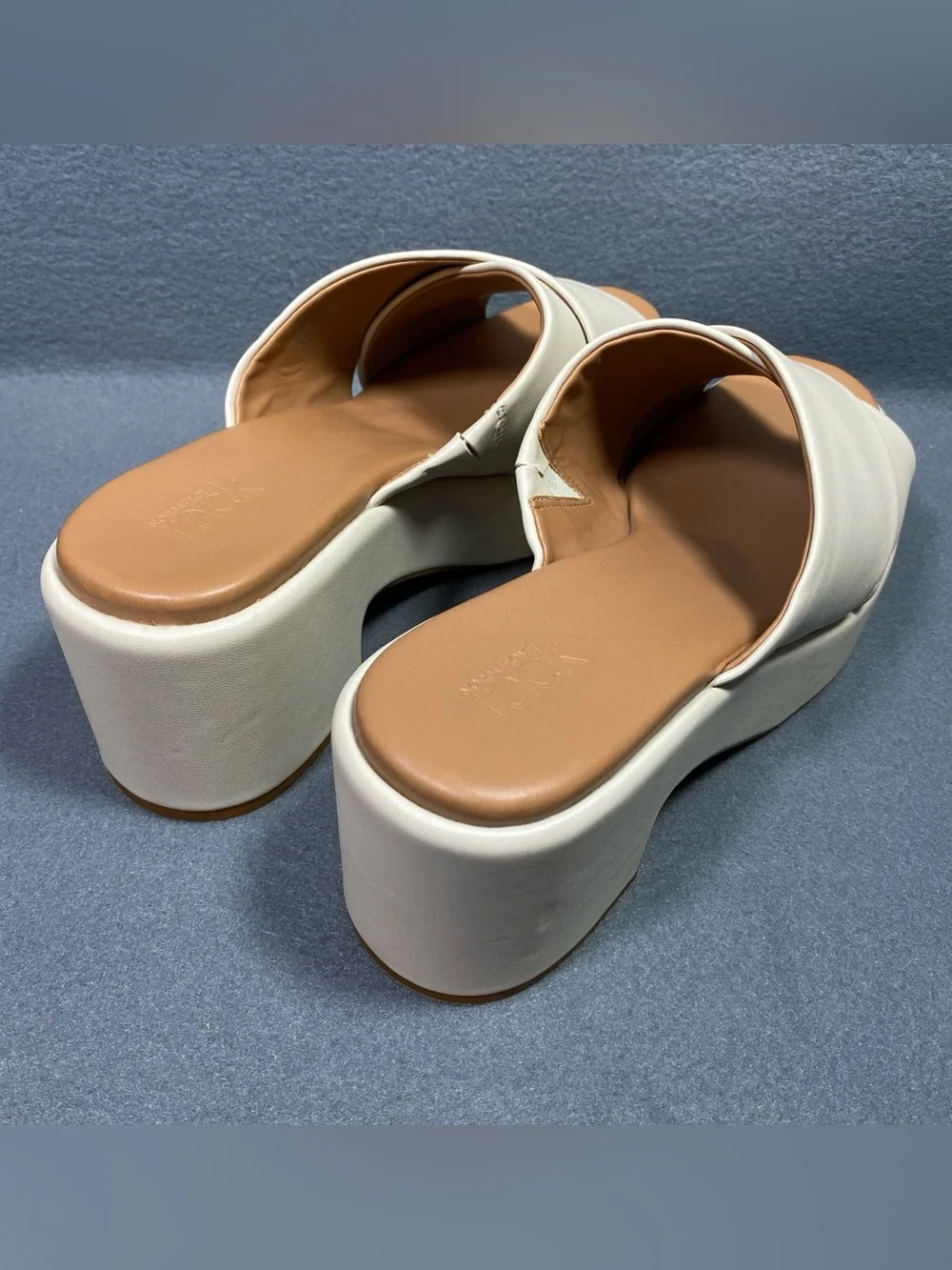 Nordstrom Chunky Heels Platform Beige Sandals, Y2K Inspired Edgy, Women’s Sz 9 M